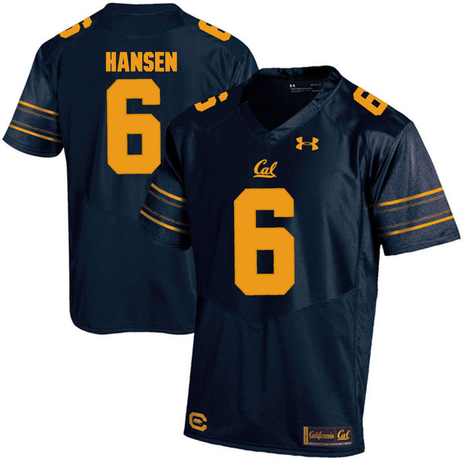 Men California Golden Bears 6 Chad Hansen Dark blue Customized NCAA Jerseys